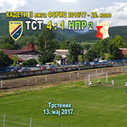 KADETI II liga FS RIS kolo 22. FK Trstenik–FK Napredak 2 (Kruševac) 4:1 (4:0); kadeti Trstenika za 30 minuta „isprašili“ i lidera prvenstva; Trstenik, 13. maj 2017. god.
