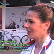 Nada Sarić šampion Evrope, neposredno posle svečanog dočeka o utiscima i svom uspehu u razgovoru za TV Trstenik; Trstenik, 4. april 2016. god.