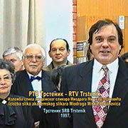 Miodrag Miško Stojanović, akademski slikar sa izložbe slika u Trsteniku davne 1997. god. Video materijal RTV-Trstenik 1997. god.; remix Trstenik, 24. maj 2018. god; 